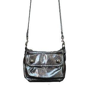 Coach Poppy Cross Over Bag Metallic Silver